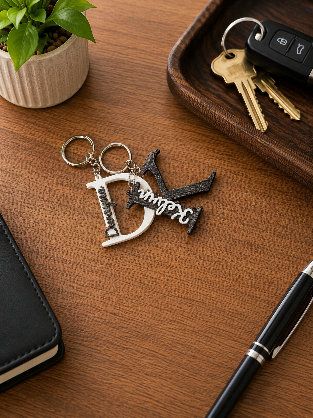 Personalised Initial & Name Keychain
