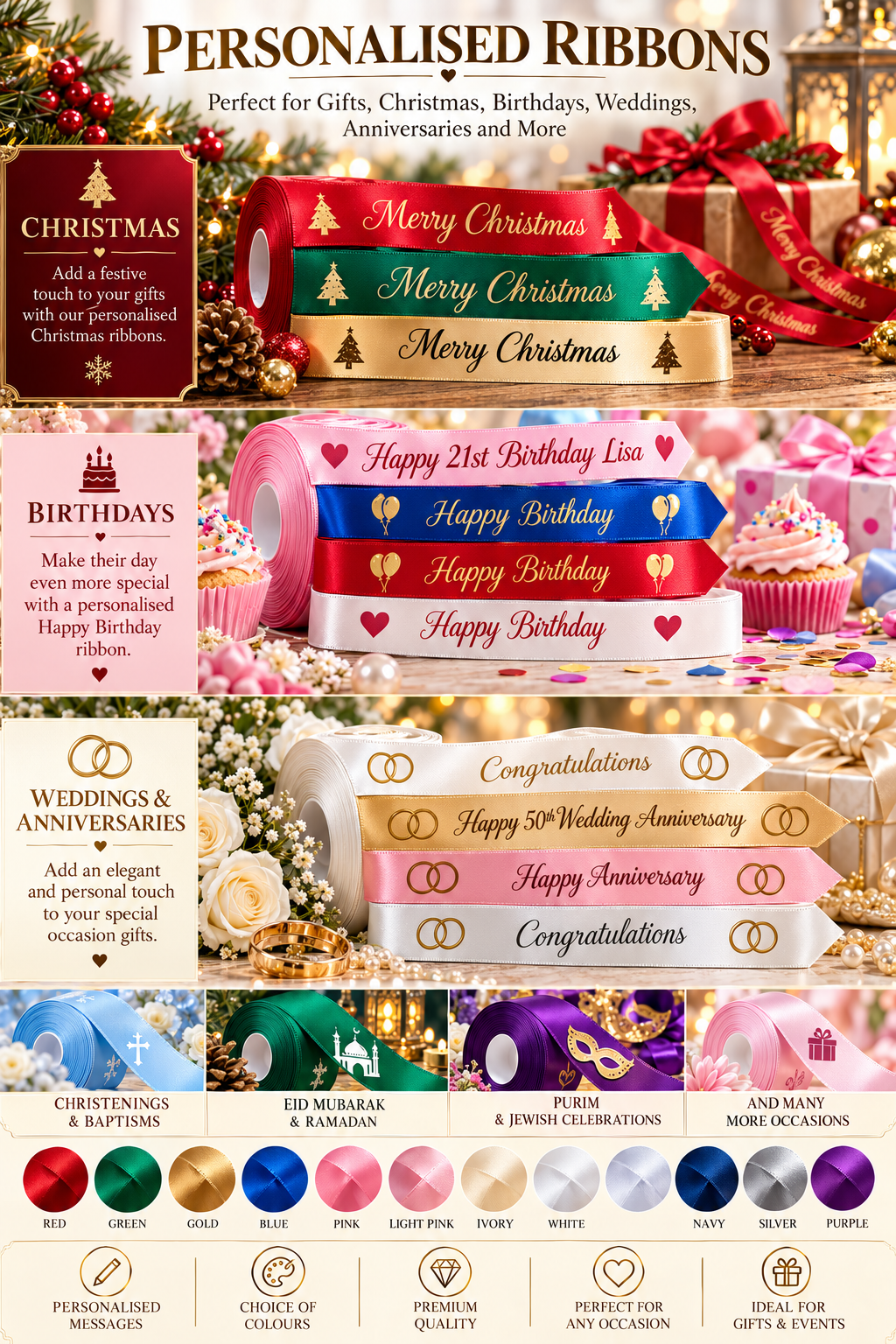 Personalised Satin Ribbons – Add a Special Touch to Every Occasion