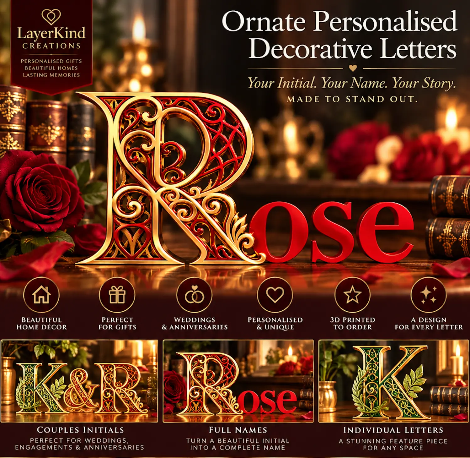 Ornate Personalised Decorative Letters